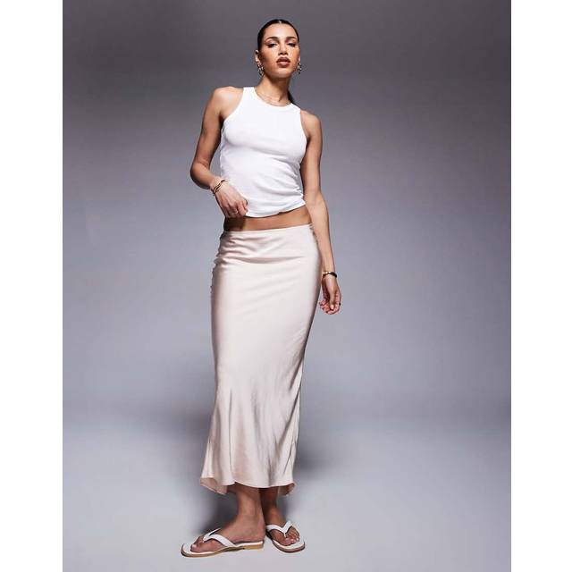 River Island Womens Pink Satin Maxi Skirt - 8