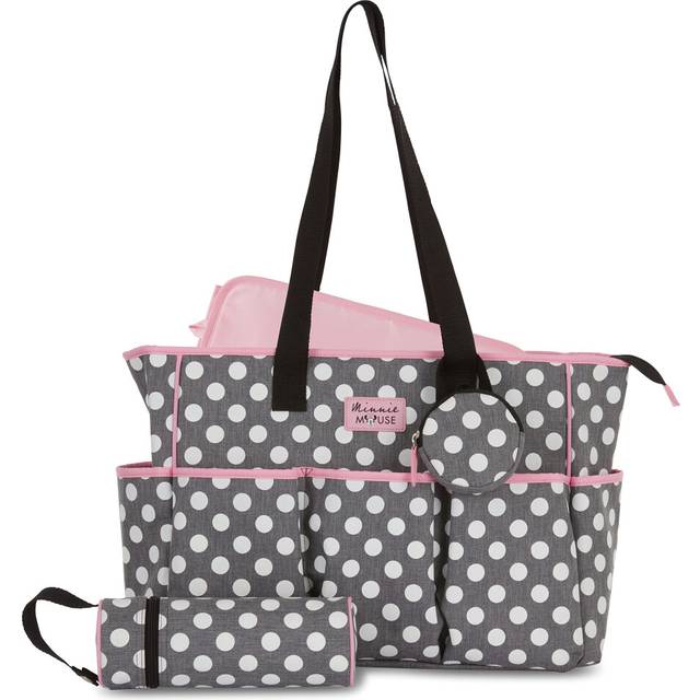 Cudlie Tote Diaper Bag and Changing Pad  Minnie Mouse Polka Dot Print