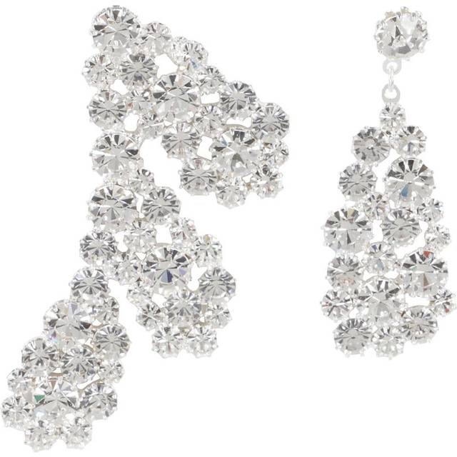 Magda Butrym - crystal-embellished earrings - women - Brass/Crystal - One Size - Silver