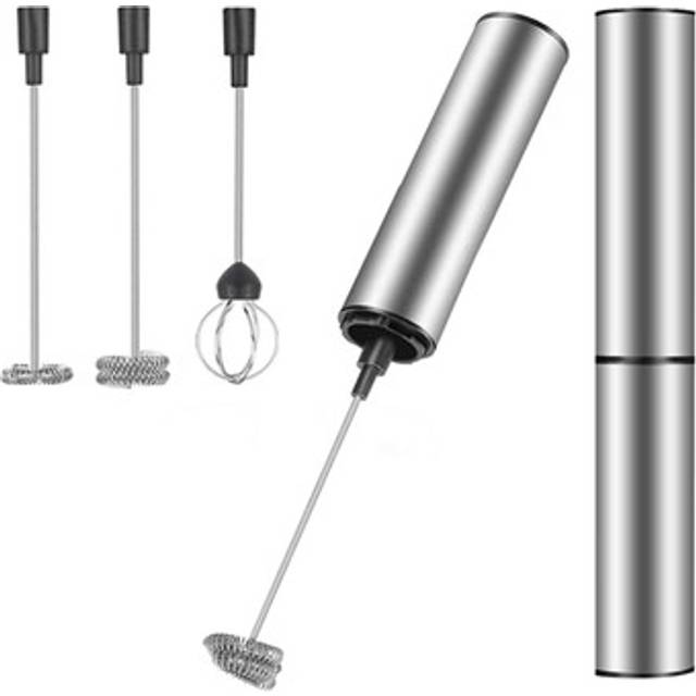 Milk Frother Handheld Coffee Electric Whisk, USB Rechargeable Foam Maker Bubbler Egg Beater for Hot Chocolate