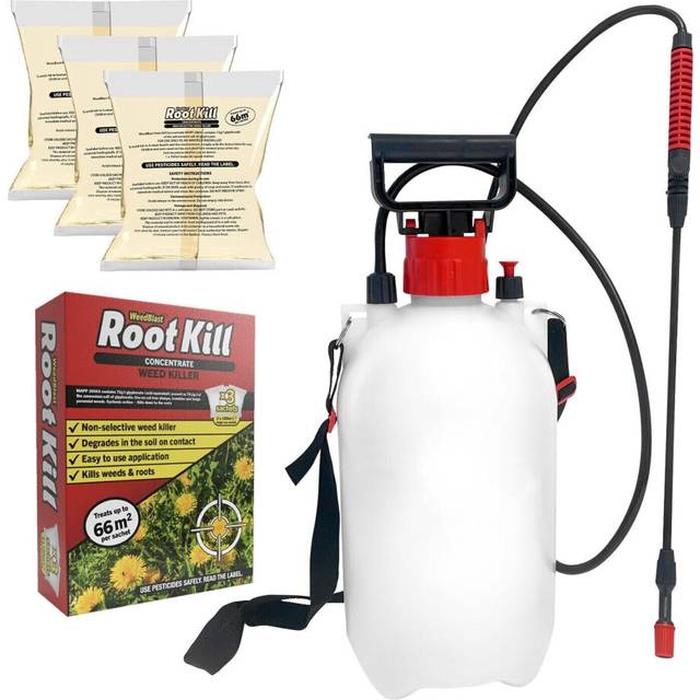 Weedblast Rootkill 3 x 100 Sachets Concentrated Glyphosate Weedkiller 5L Sprayer