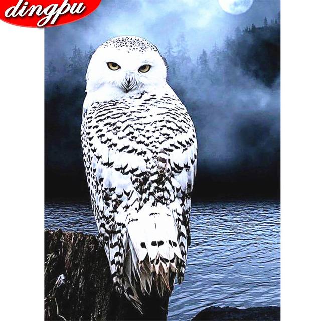 5D Diamond Painting Full Square Owl Diamond Embroidery Animal Cross Stitch 20X30CM
