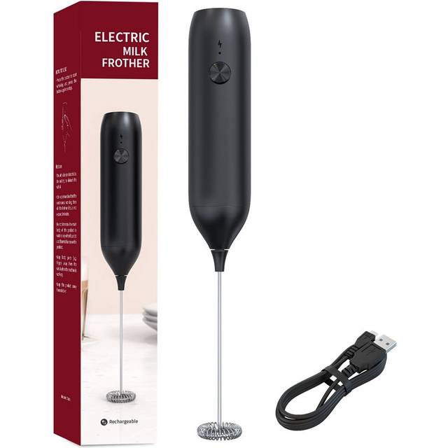 Handheld Electric Milk Frother USB Rechargeable Mini Foam Drink Mixer