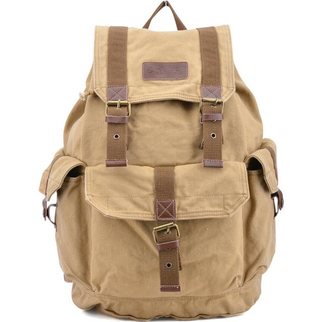 Gootium 21101KA Specially High Density Thick Canvas Backpack Rucksack Khaki