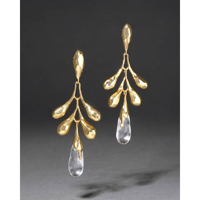 Alexis Bittar Liquid Lucite Sapling Earrings in Gold | Statement Jewelry from Alexis Bittar (One Size)