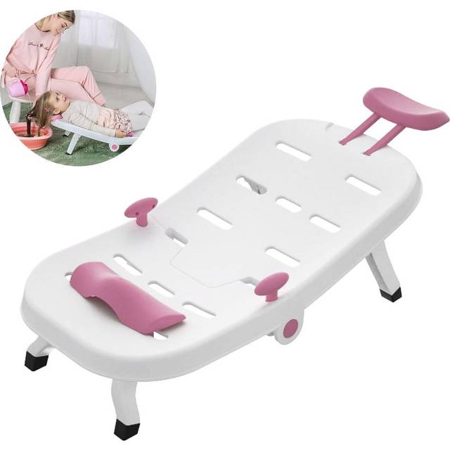 Children s Shampoo Recliner Foldable Adjustable Shampoo Chair Shampoo Bed rosa