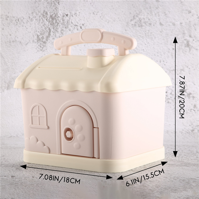 Money Box with 3D Sticker Kawaii Piggy Bank for Kids Adults Savings Coins Banknotes Birthday Gift,1