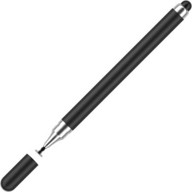 (Black) Comfortable Grip Capacitive Pen Precise Practical Mobile Phone Tablet Stylus Pencil