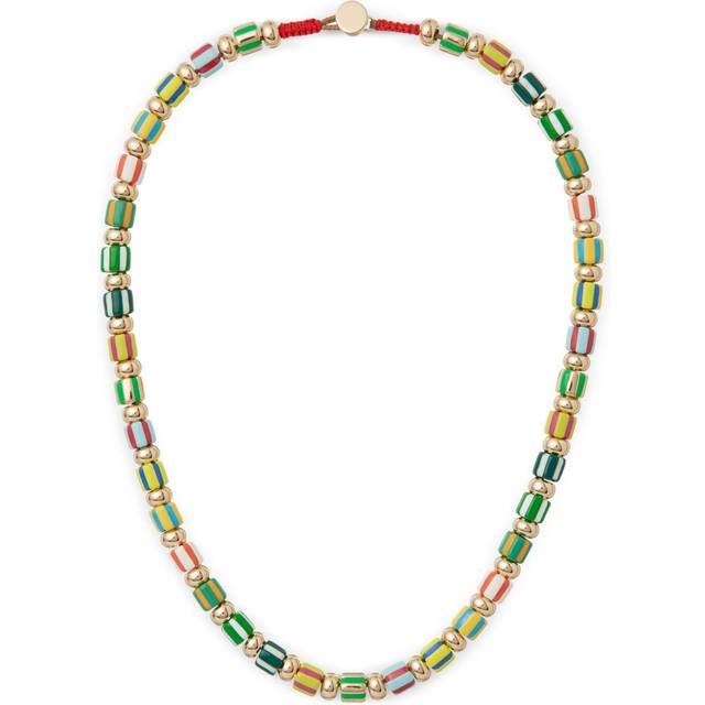 Roxanne Assoulin - Tutti Frutti Smile necklace - women - Enamel/Fabric/Gold Plated Brass - One Size