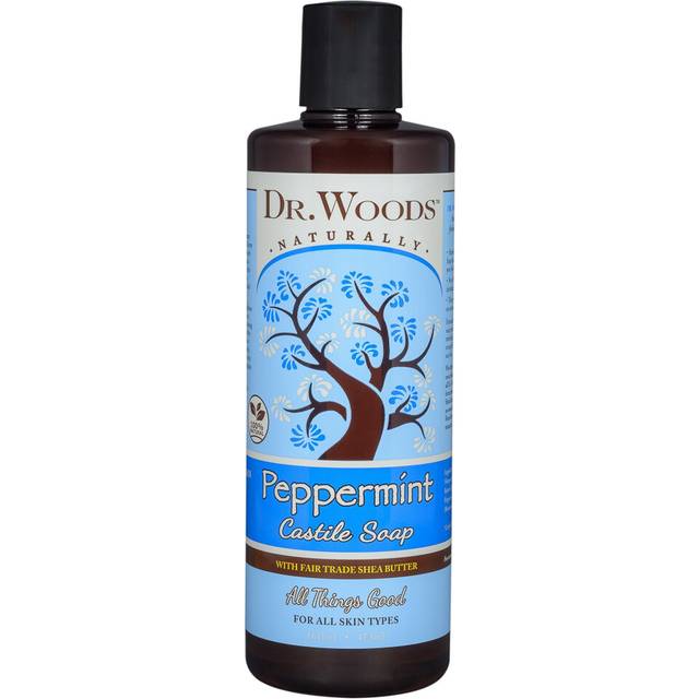 Dr. Woods Pure Castile Peppermint Soap with Organic Shea Butter, 16 Ounces