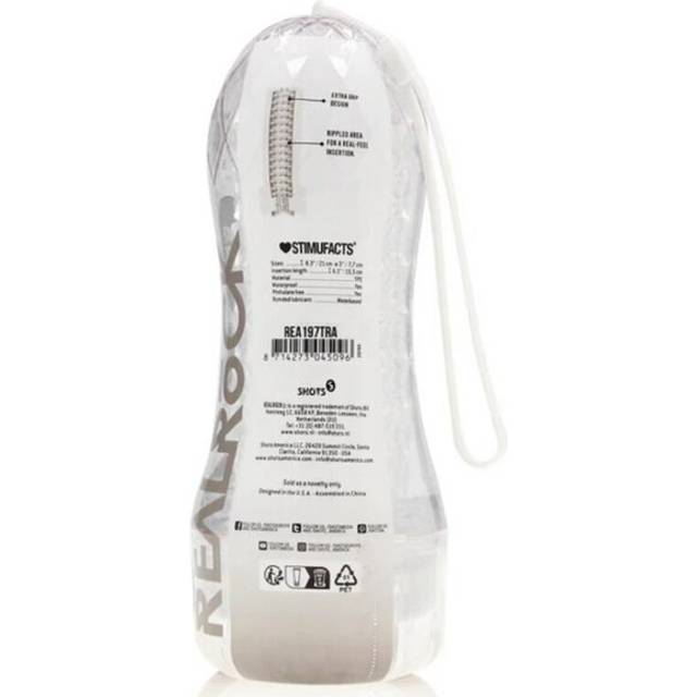 RealRock Easy Rider Textured Masturbator Transparent