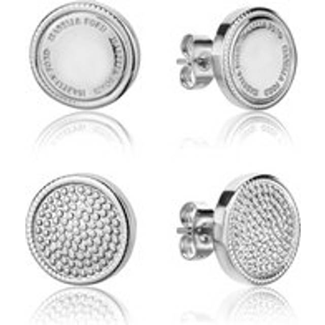 Lot of 2 pairs of earrings woman Isabella Ford Olivia - Argenté
