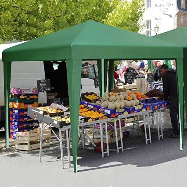 YITAHOME 3x3Meter Instant Heavy Duty Pop Up Gazebo, Folding Garden Camping Party Tent Canopy Marquee with Roller Bag, Stakes and Ropes for Patio