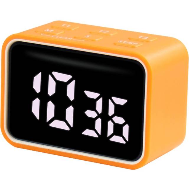 Digital Kitchen Timer Magnetic Count UpDown Function Clock with Stand and Large LED Display Sound 0 white