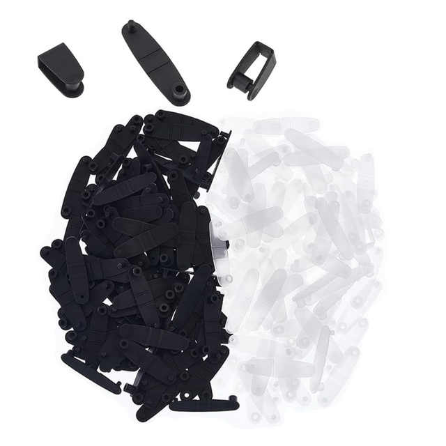 200 Pcs Plastic Keychain Clips Connector Snap Tabs 1.4 Inch Badge Strap Clip Key Chain