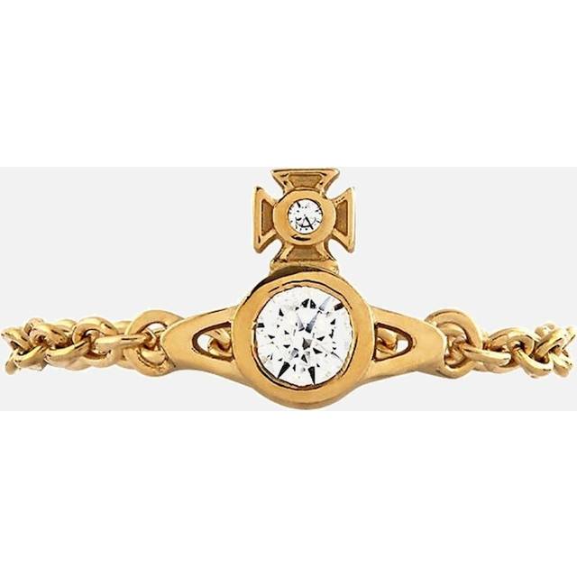Men's Vivienne Westwood Lavinia Ring - Gold/White - Size: L