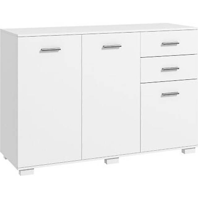 Homcom Modern Sideboard Kitchen Storage Cabinet With 2 Drawers, White