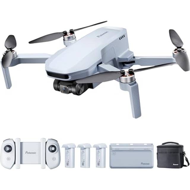 Potensic ATOM SE GPS-drönare med 4K EIS-kamera, 93 min flygtid, under 249g, 4KM FPV-överföring, med snabbladdningsstation, max 16m/s, följ mig/retur, RC quadrocopter för nybörjare vuxna