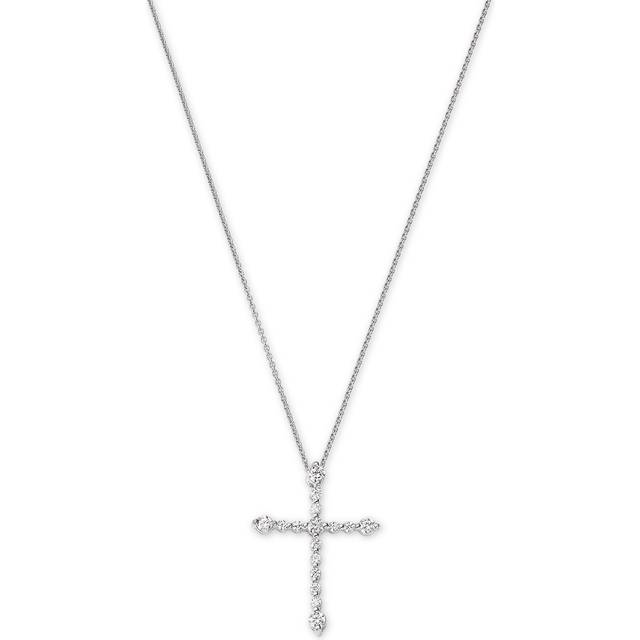 Bloomingdale's Fine Collection Diamond Cross Pendant Necklace in 14K White Gold, 0.25 ct. t. w.