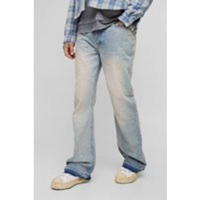 Mens Tall Stonewash Rigid Flared Jeans