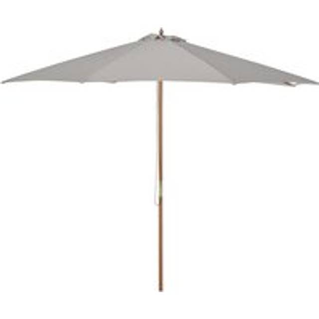 3M Fir Wooden Parasol Garden Umbrellas 8 Ribs Bamboo Sun Shade Patio Outdoor Umbrella Canopy Grey