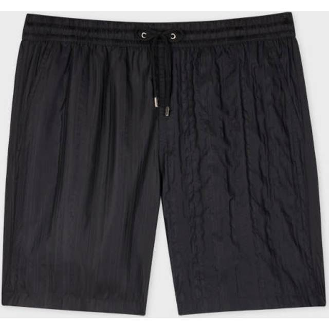 Paul Smith Black 'Shadow Stripe' Long Swim Shorts