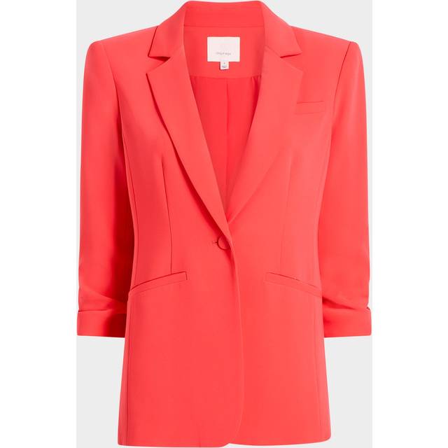Khloe Crepe 3/4-Sleeve Blazer - CHERRY LEMON - 6