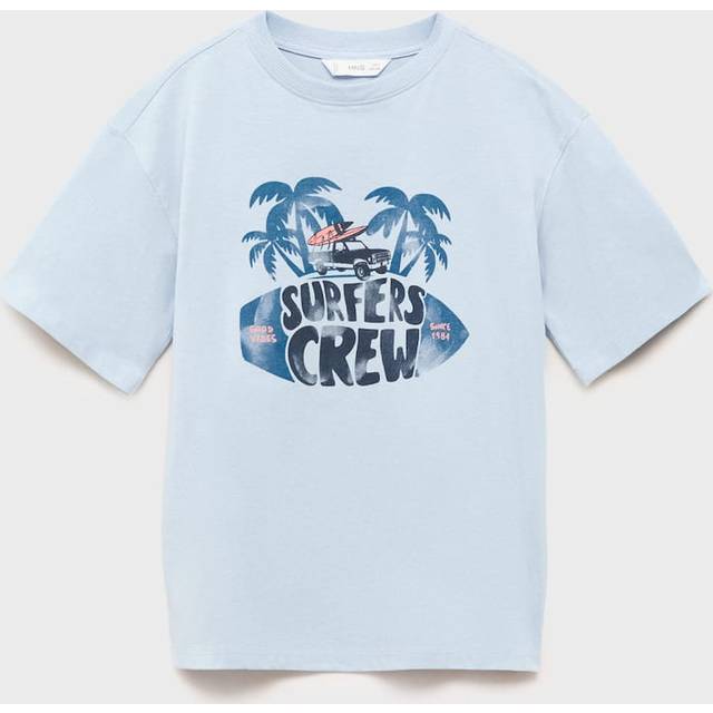 Surf printed t-shirt blue - Kids - 13-14 years - MANGO KIDS - Blue