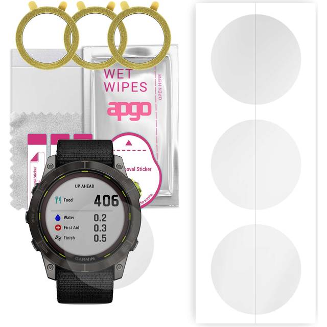 3x apgo Hydrogel Screen Protector for Garmin Enduro 2, Hydrogel Film, with positioning layer easy installation