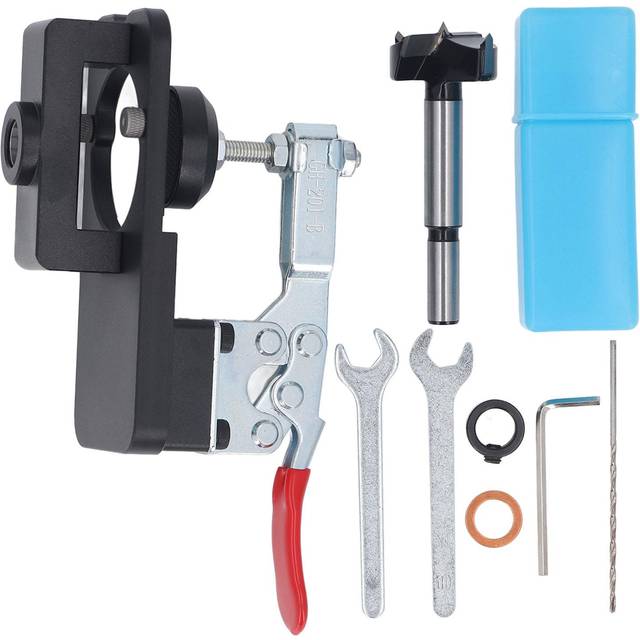 35MM Concealed Hinge Jig Aluminum Alloy Hinge Hole Drilling Jig Woodworking Tool Drilling for Door
