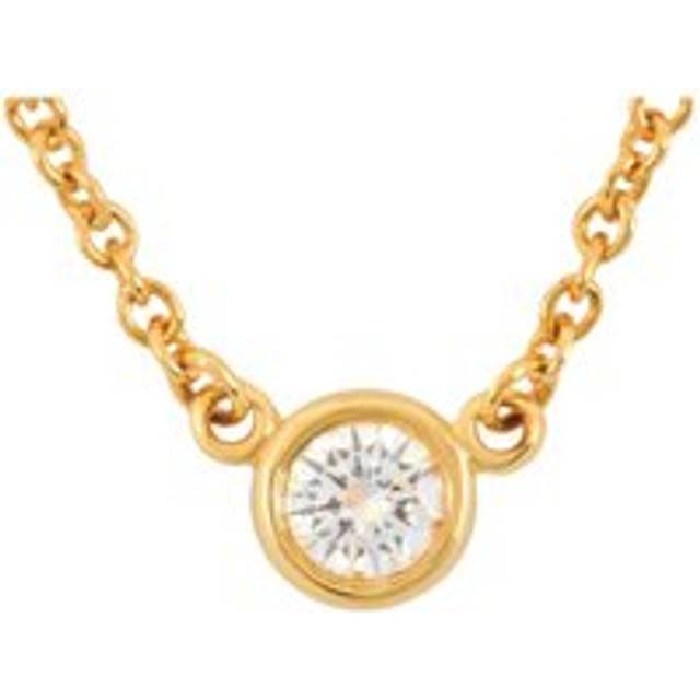 Womens Preloved Bezet Diamond Pendant Necklace Wo - Gold - Metallics - One Size