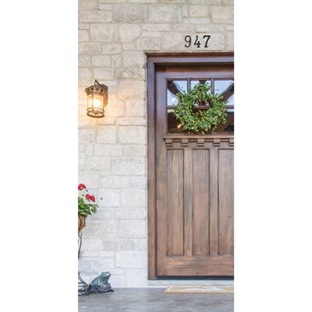 NACH House Numbers for Outside  5.5 inch Black Address Numbers for House - Number 3 - Rustic Numbers for Outside with Mounting Hardware