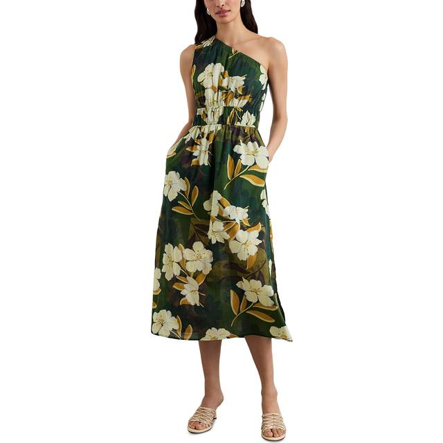 Selani Asymmetric Midi Dress - PLUMERIAS - X-Large