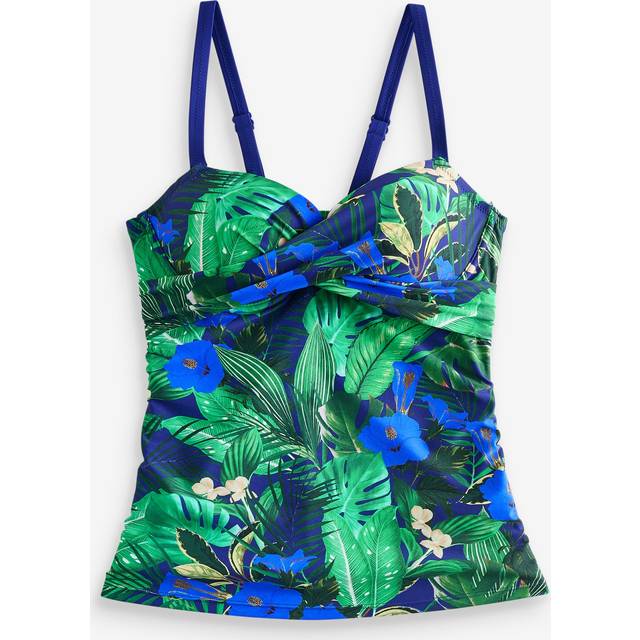 Pour Moi Palermo Underwired Padded Tankini Top, Dark Floral, Size 32E, Women
