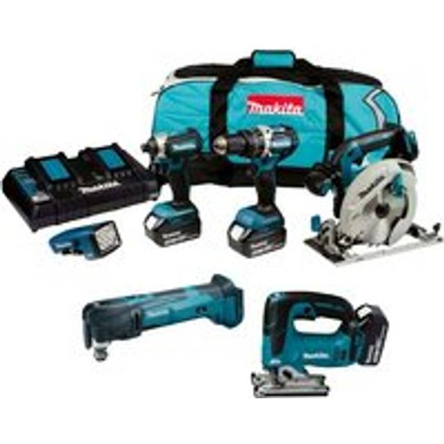 Dlx 18v Brushless 6 Piece lxt Multi Tool Kit Cordless Lithium lxt 3x5.0ah - Makita