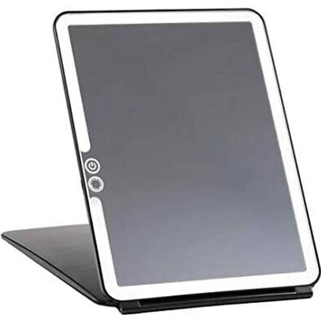 Luna london eclipse led lighted travel vanity makeup mirror | 3 colour light, c