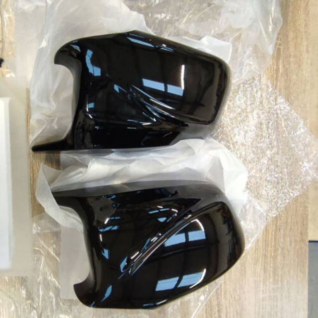 Gloss black rearview mirror cover caps for bmw 5 series f10 f11 pre-lci 2010-13