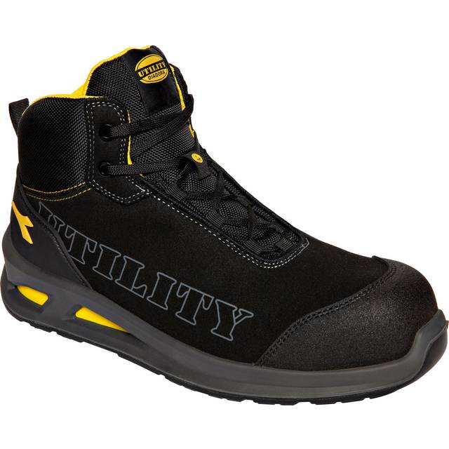 Diadora Utility Smart Softbox Mid S3L, safety boots unisex , color: Black/Yellow , size: 44 EU