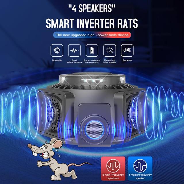 Ultrasonic Pest Repeller - Upgraded Mid-High Frequency Resonance Speaker - Multi-Dimensional UK Plug white