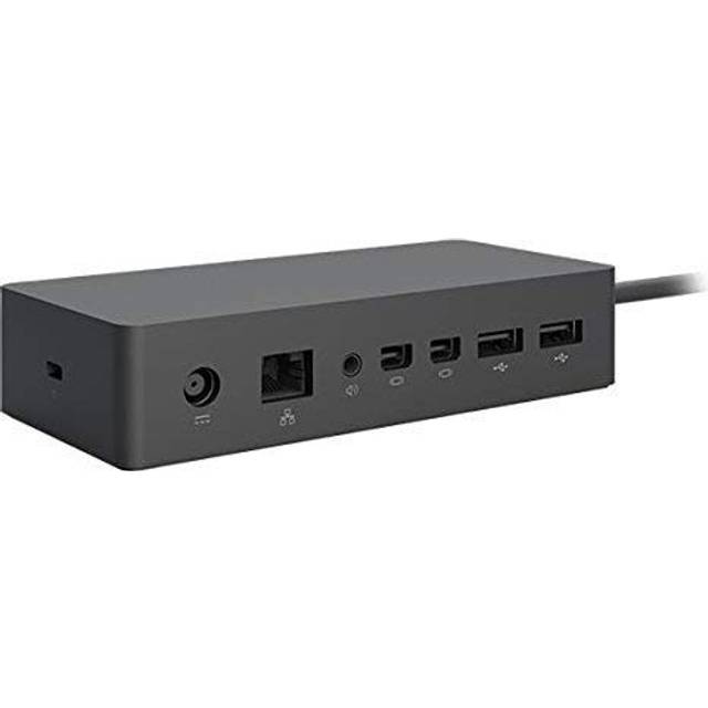 Microsoft Surface Dock Station – 2 HD-video och Gigabit Ethernet-portar, 4 USB 3.0-portar, ljudutgång (förnyad)