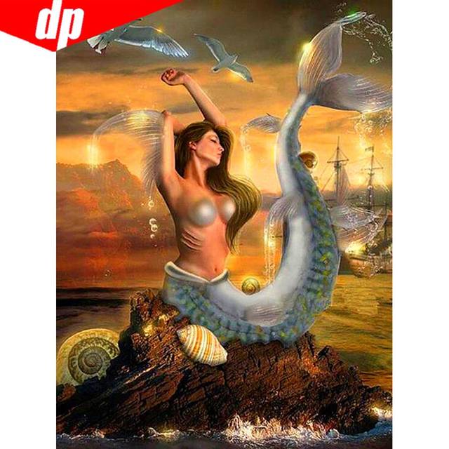 Diamond Mosaic Sale Girls Diamond Painting Round Stones Cartoon Diamond Embroidery 20X30