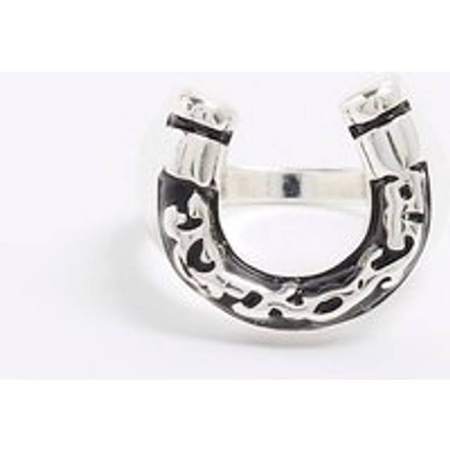 Mens River Island Silver Horseshoe Ring