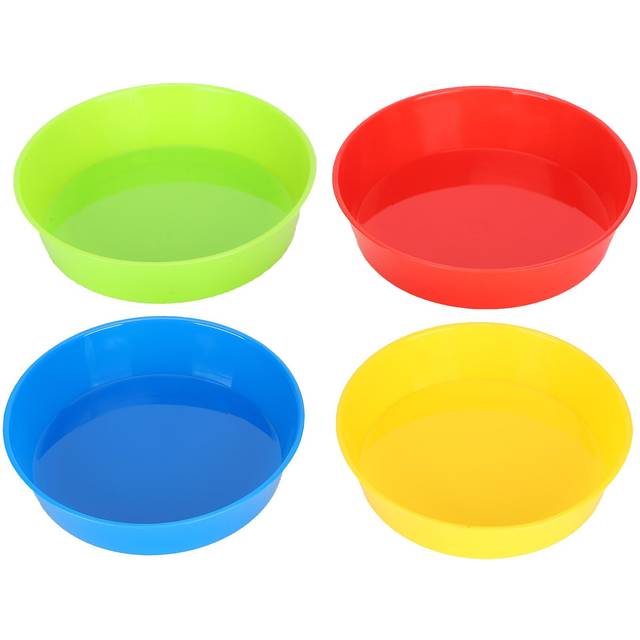 4pcs Plastic Artist Children Paint Tray Palettes Student Craft DIY Round Pallets Accessory