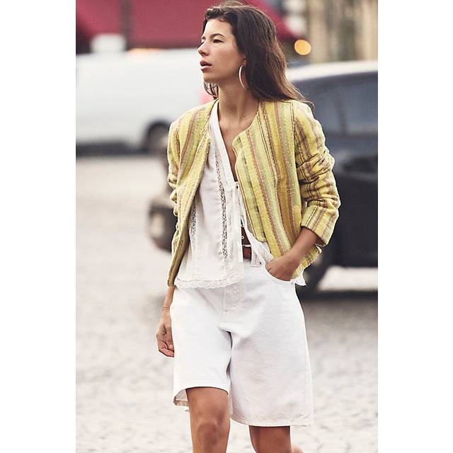 Zandi Quilted Jacket in Yellow Combo, Size: Medium
