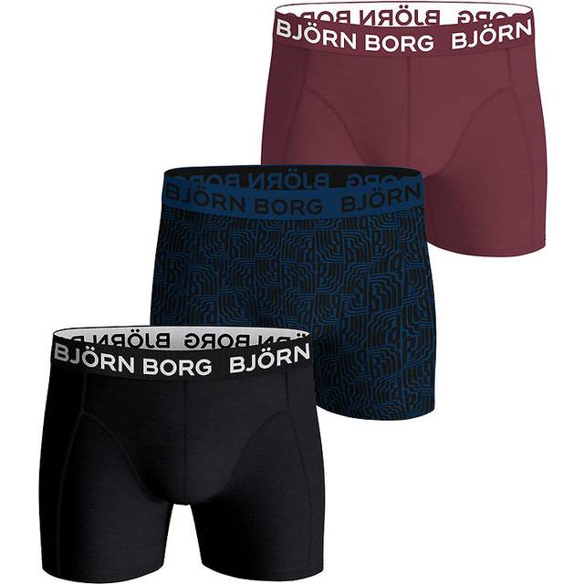 BJÖRN BORG Cotton Stretch Boxer 3P |Blå |122-128