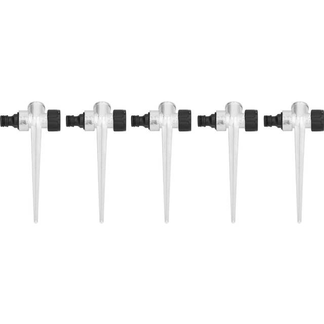 Lawn Sprinkler Spike 5PCS 1/2inch Female Thread Side External Thread Interface Metal Lawn Watering