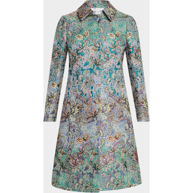 Multi Garden Floral Brocade Coat - MULTICOLOUR ON PALE - 40 IT (4 US)