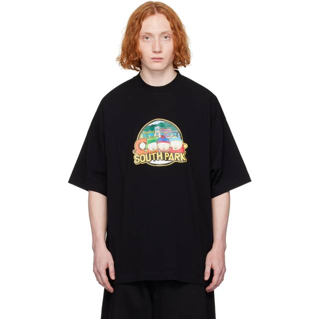 VETEMENTS Black 'South Park' Oversized T-shirt - BLACK - XS