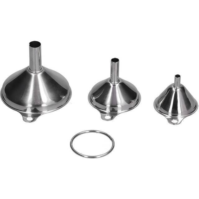 3Pcs Stainless Steel Funnel Filling Bottles Funnel Oil Leaking Separatory Funnel Integrated Liquid