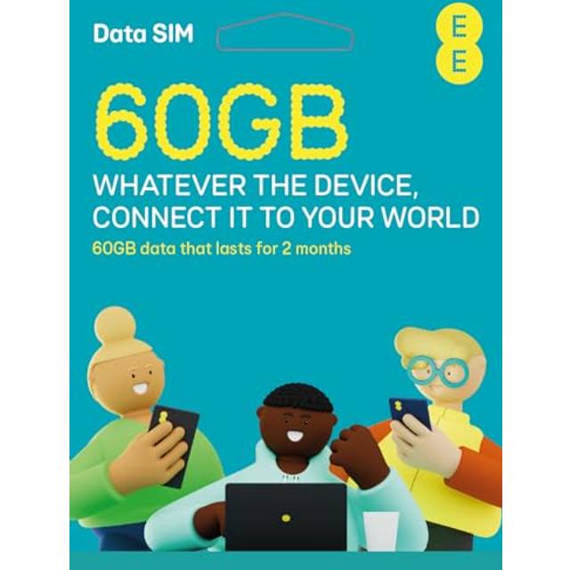 EE Pay As You Go SIM Card - 60 GB Data, Green